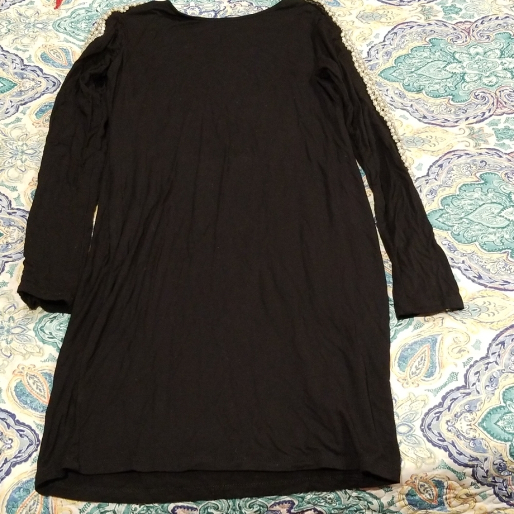 Sexy black long sleeve dress